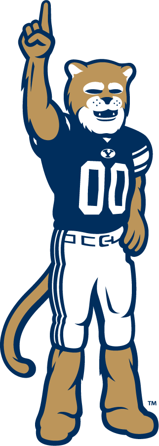 Brigham Young Cougars 2010-Pres Mascot Logo v2 diy iron on heat transfer